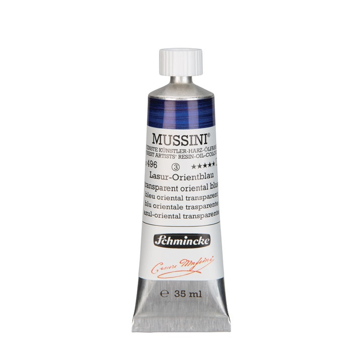 Λαδομπογιές Schmincke MUSSINI 35 ml – 496 Ανατολικό Μπλε Διαφανές