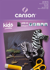 Παιδικό μπλοκ ζωγραφικής CANSON Kids 220 g - 10 φύλλα, 24 x 32 cm, με κόλλα