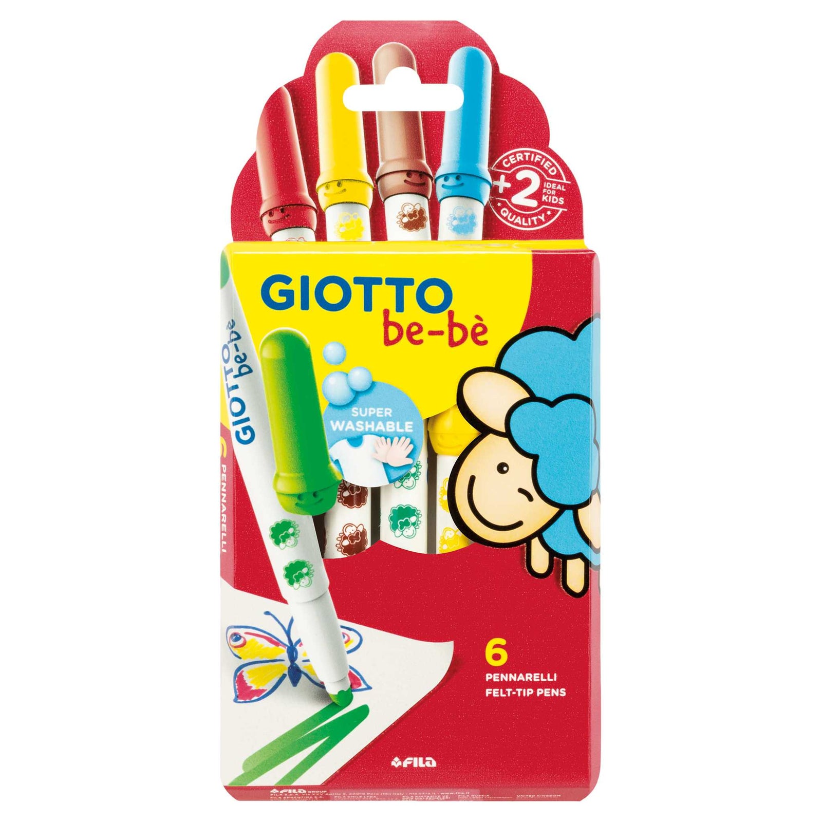 Παιδικοί μαρκαδόροι GIOTTO be-bè 6 τμχ