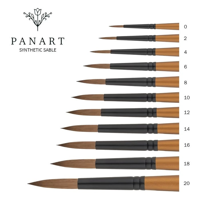 PanArt 1101 Στρογγυλό πινέλο ακουαρέλας Sable | Διάφορα μεγέθη