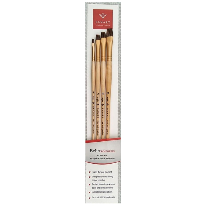 PanArt Bright ES-02 Σετ επίπεδων πινέλων PanArt Bright ES-02