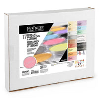 PanPastel Σετ μεταλλικών και μαργαριταρένιων παστέλ με χρυσά μέσα - 17 τεμάχια