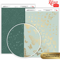 Πεταλούδες A4 χαρτιά scrapbooking – χρυσές πεταλούδες