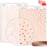 Καρδιές A4 χαρτιά scrapbooking – χάλκινες καρδιές 2