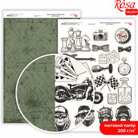 Ανδρικό στυλ A4 χαρτιά scrapbooking – αριθ. 7