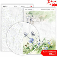 Άγρια λουλούδια A4 χαρτιά scrapbooking – αριθ. 1