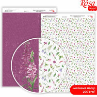 Άγρια λουλούδια A4 χαρτιά scrapbooking – Νο. 5