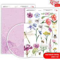 Άγρια λουλούδια A4 χαρτιά scrapbooking – αριθ. 8