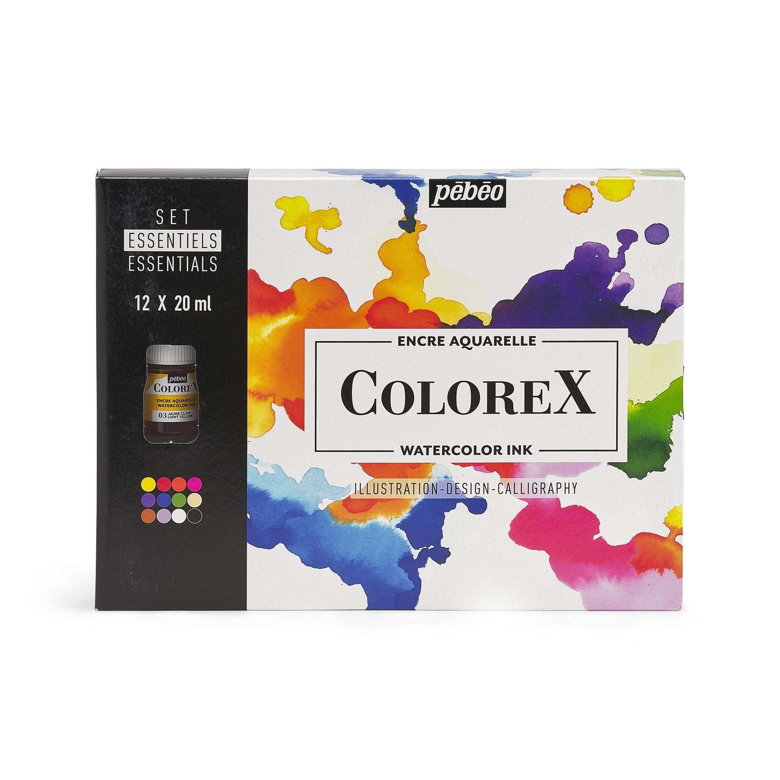 Pebeo Colorex σετ υγρών ακουαρέλας 12 x 20 ml