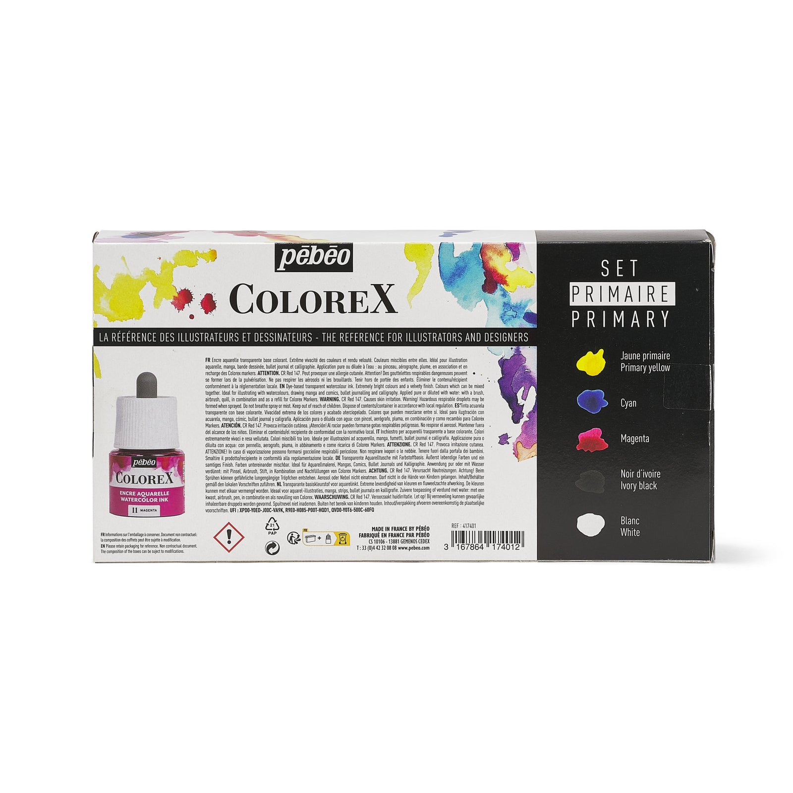 Pebeo Colorex σετ μελάνια ακουαρέλας 5 x 45 ml