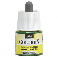 Pebeo Colorex υγρή ακουαρέλα 45 ml – Φωσφοριζέ κίτρινο
