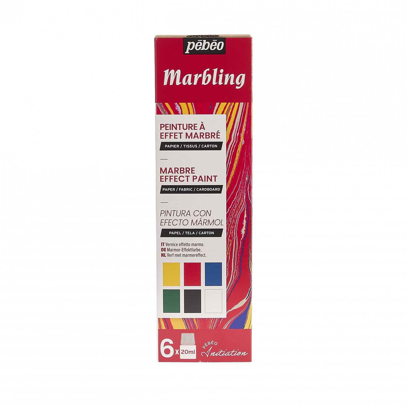 Pebeo Marbling σετ χρωμάτων μαρμαρογραφίας 6 x 20 ml