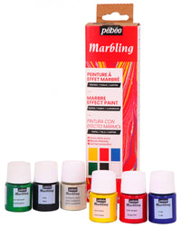 Pebeo Marbling σετ χρωμάτων μαρμαρογραφίας 6 x 20 ml