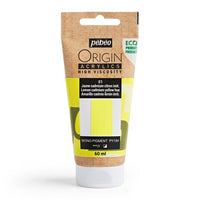 Pebeo ORIGIN Ακρυλικό χρώμα 60 ml | Διάφορες αποχρώσεις - κίτρινη απόχρωση λεμονιού καδμίου