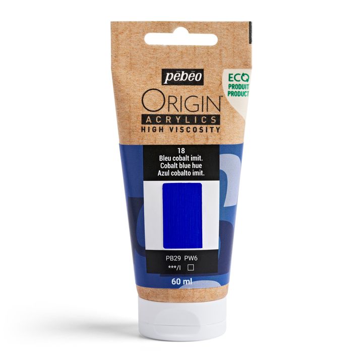 Pebeo ORIGIN Ακρυλικό χρώμα 60 ml | Διάφορες αποχρώσεις - κοβάλτιο μπλε Hue