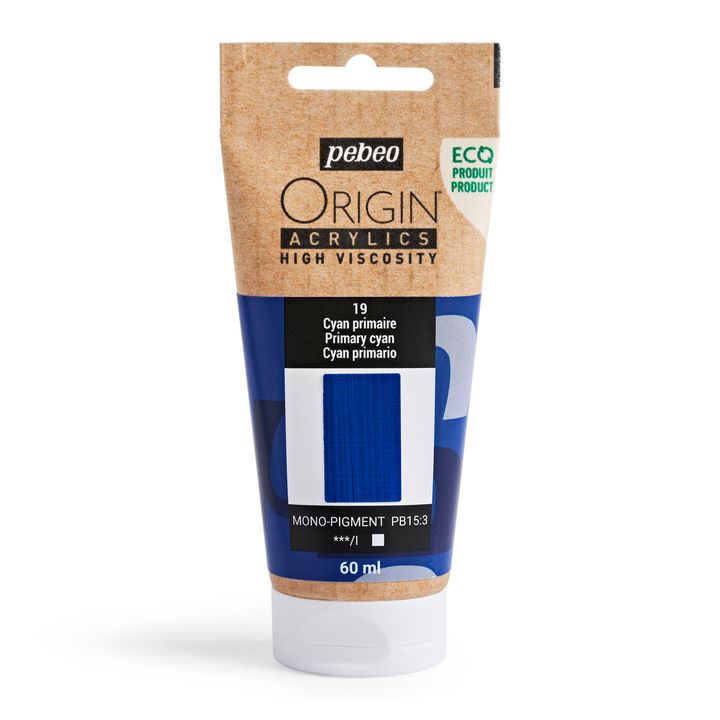 Pebeo ORIGIN Ακρυλικό χρώμα 60 ml | Διάφορες αποχρώσεις - πρωτογενές κυανό