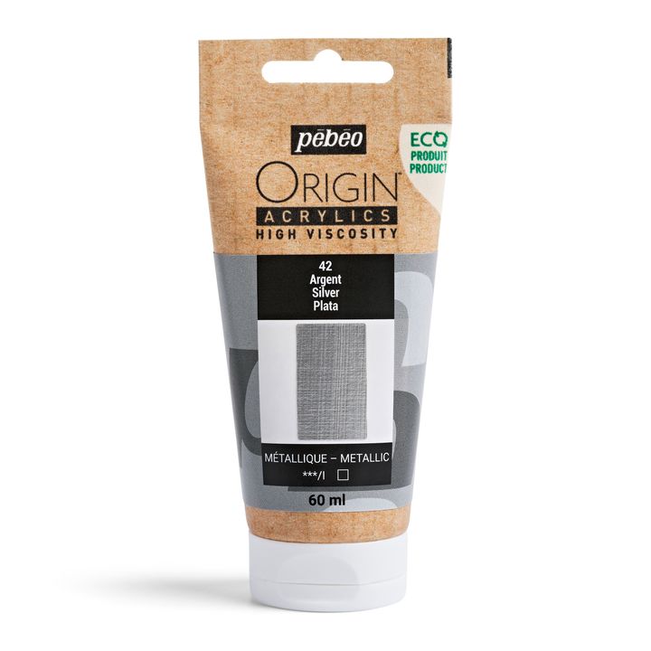 Pebeo ORIGIN Ακρυλικό χρώμα 60 ml | Διάφορες αποχρώσεις - Ασημί