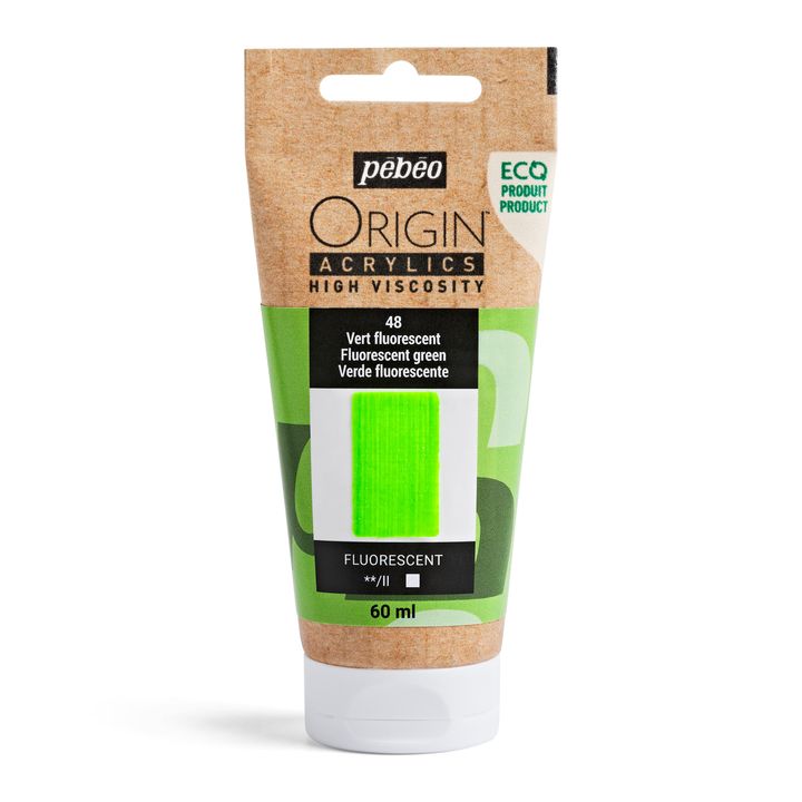Pebeo ORIGIN Ακρυλικό χρώμα 60 ml | Διάφορες αποχρώσεις - Φωσφοριζέ Πράσινο