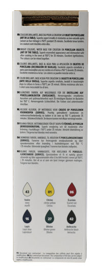 PEBEO Porcelaine 150 σετ χρωμάτων πορσελάνης 6 x 20 ml