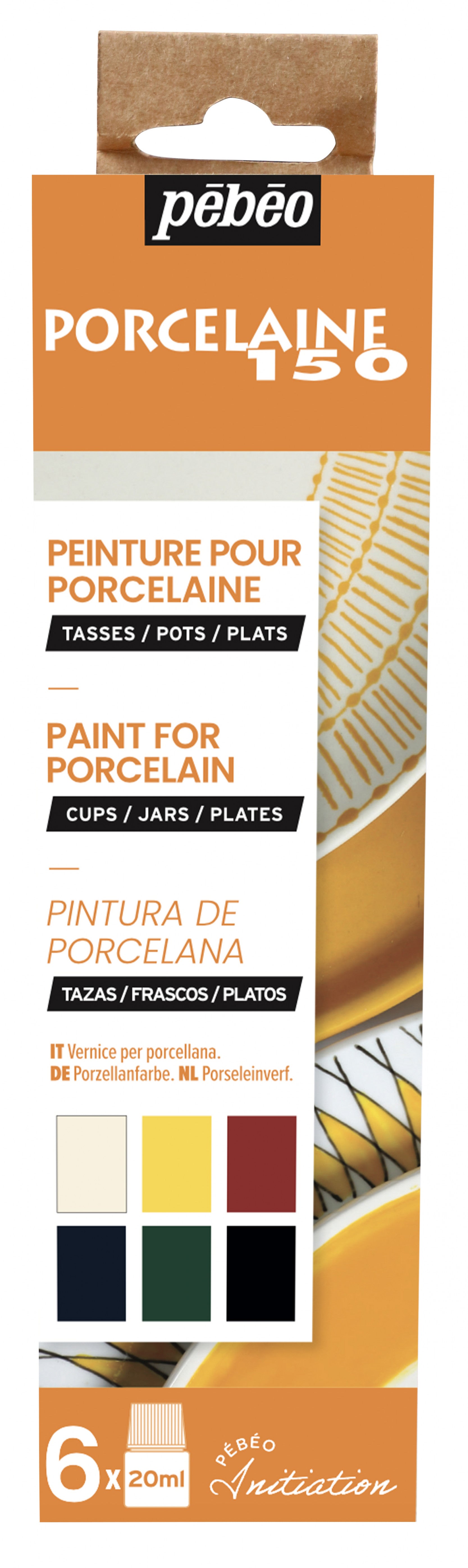 PEBEO Porcelaine 150 σετ χρωμάτων πορσελάνης 6 x 20 ml