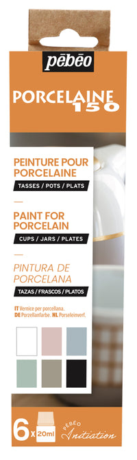 Pebeo Porcelaine 150 σετ χρωμάτων πορσελάνης Chalk 6 x 20 ml