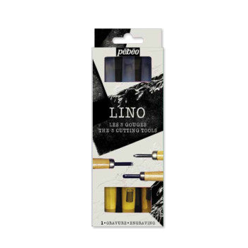 Σετ σκαρπέλα λινογραφίας PEBEO Lino – 3 τμχ