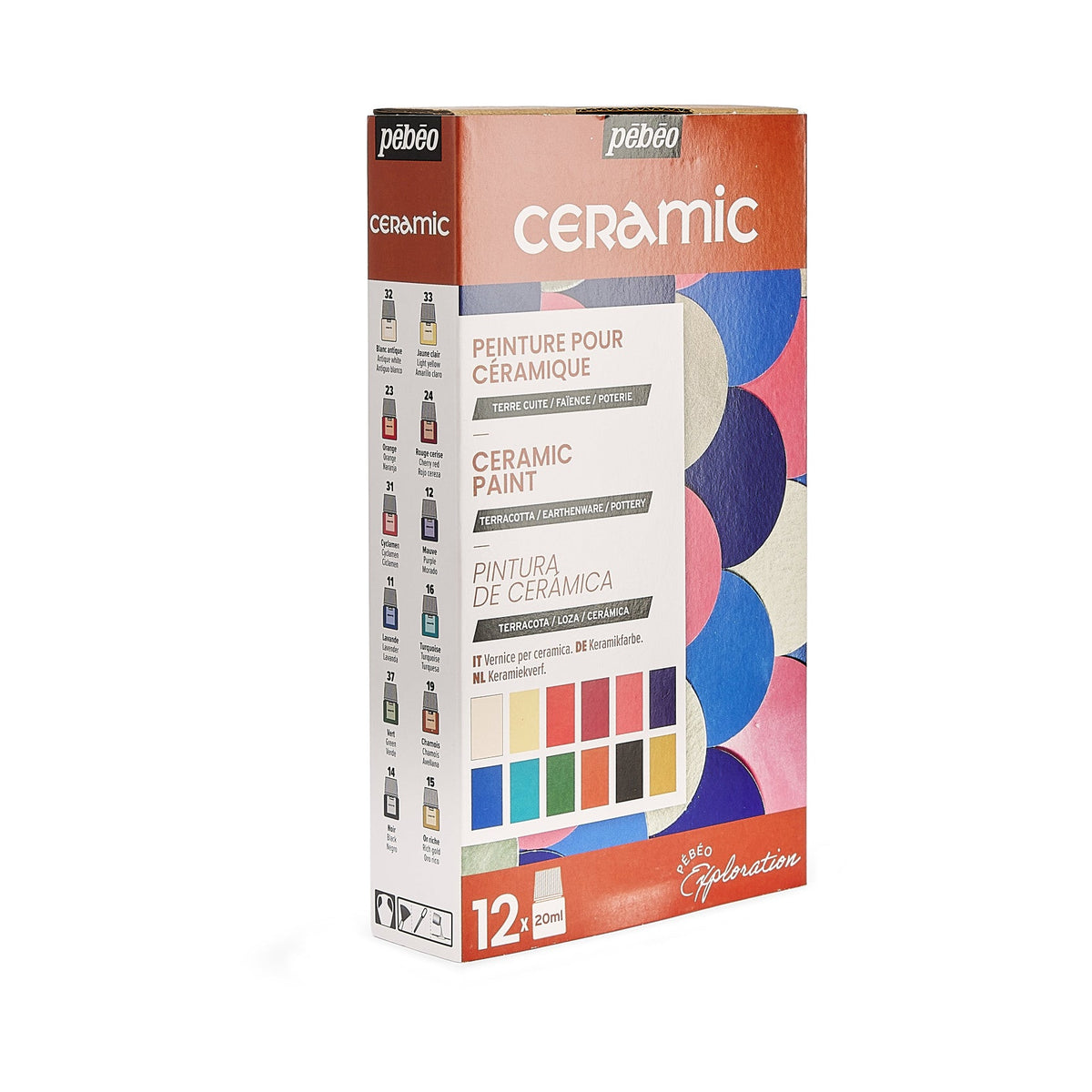 Pebeo σετ χρωμάτων κεραμικής Ceramic 12 x 20 ml