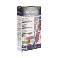 Pebeo Setacolor σετ καλυπτικά χρώματα υφάσματος 12 x 20 ml