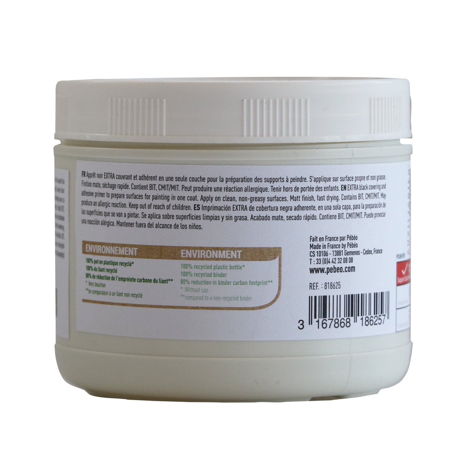 Pebeo Studio Acrylics μαύρο ακρυλικό τζέσσο (gesso) 475 ml