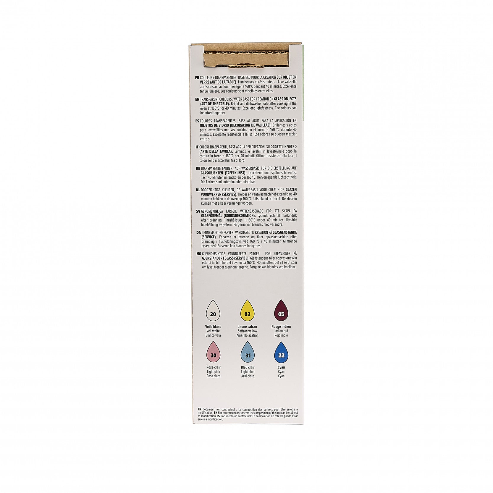 Pebeo Vitrea 160 σετ χρωμάτων για γυαλί 6 x 20 ml