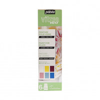 Pebeo Vitrea 160 σετ χρωμάτων για γυαλί 6 x 20 ml