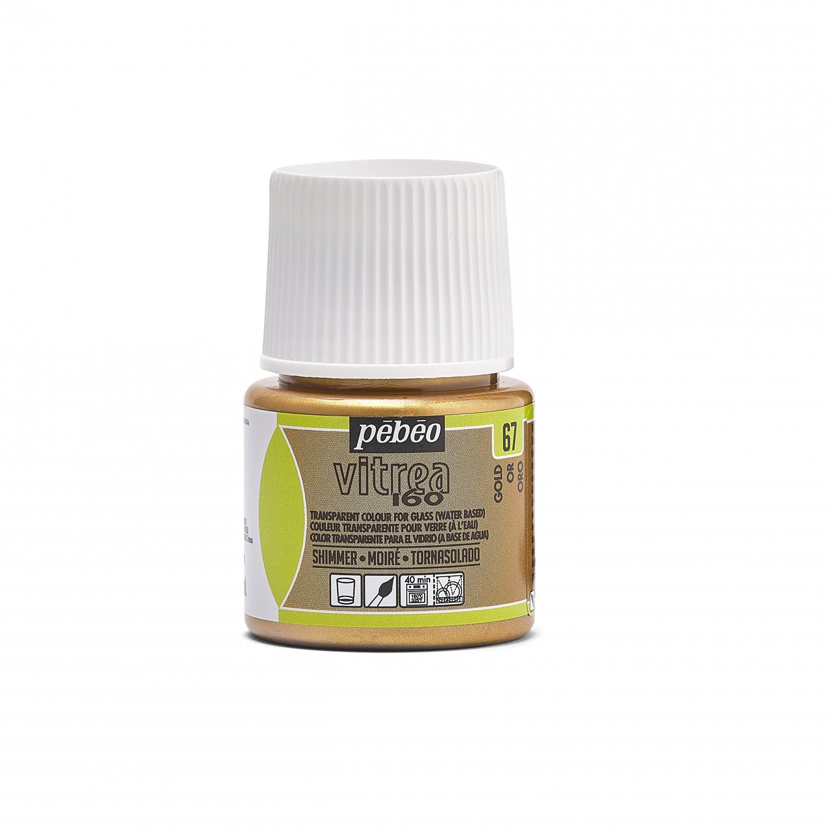 Χρώμα για γυαλί Pebeo Vitrea 160 – 45 ml, Shimmer Gold