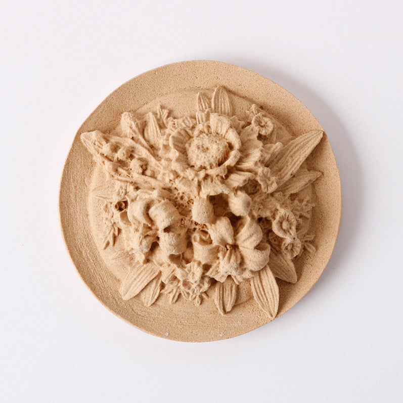 Pentart ελαστικό ξύλο Flower Rosette 7 cm