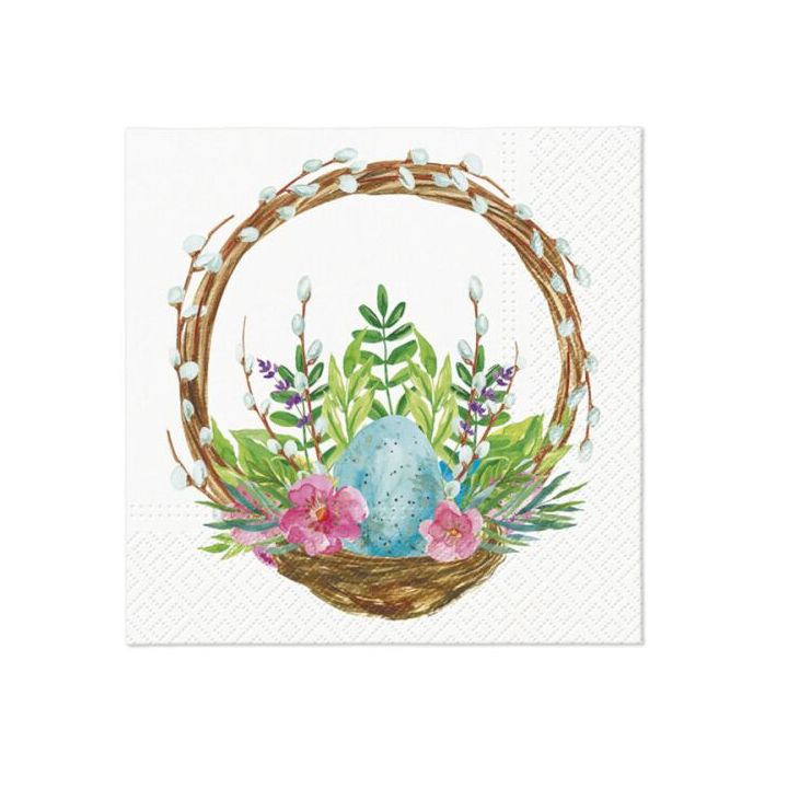 Πετσέτες ντεκουπάζ - Easter basket catkins - 1τμχ