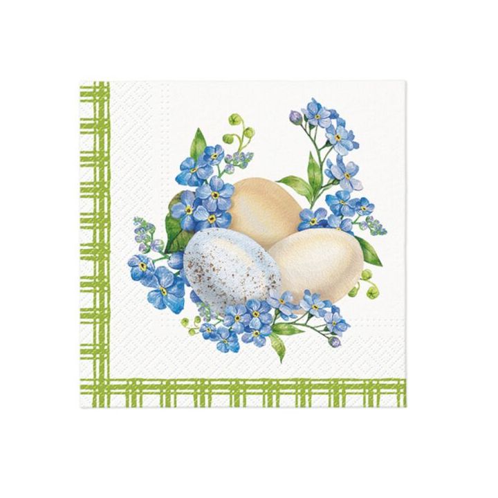 Πετσέτες ντεκουπάζ - Eggs in Forget me nots - 1τμχ