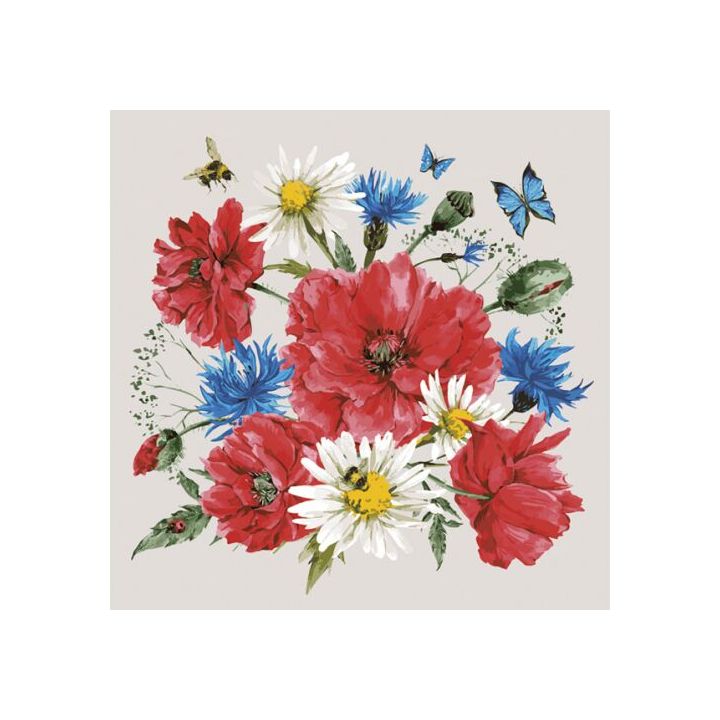 Πετσέτες ντεκουπάζ - Mix of Wild Flowers - 1τμχ