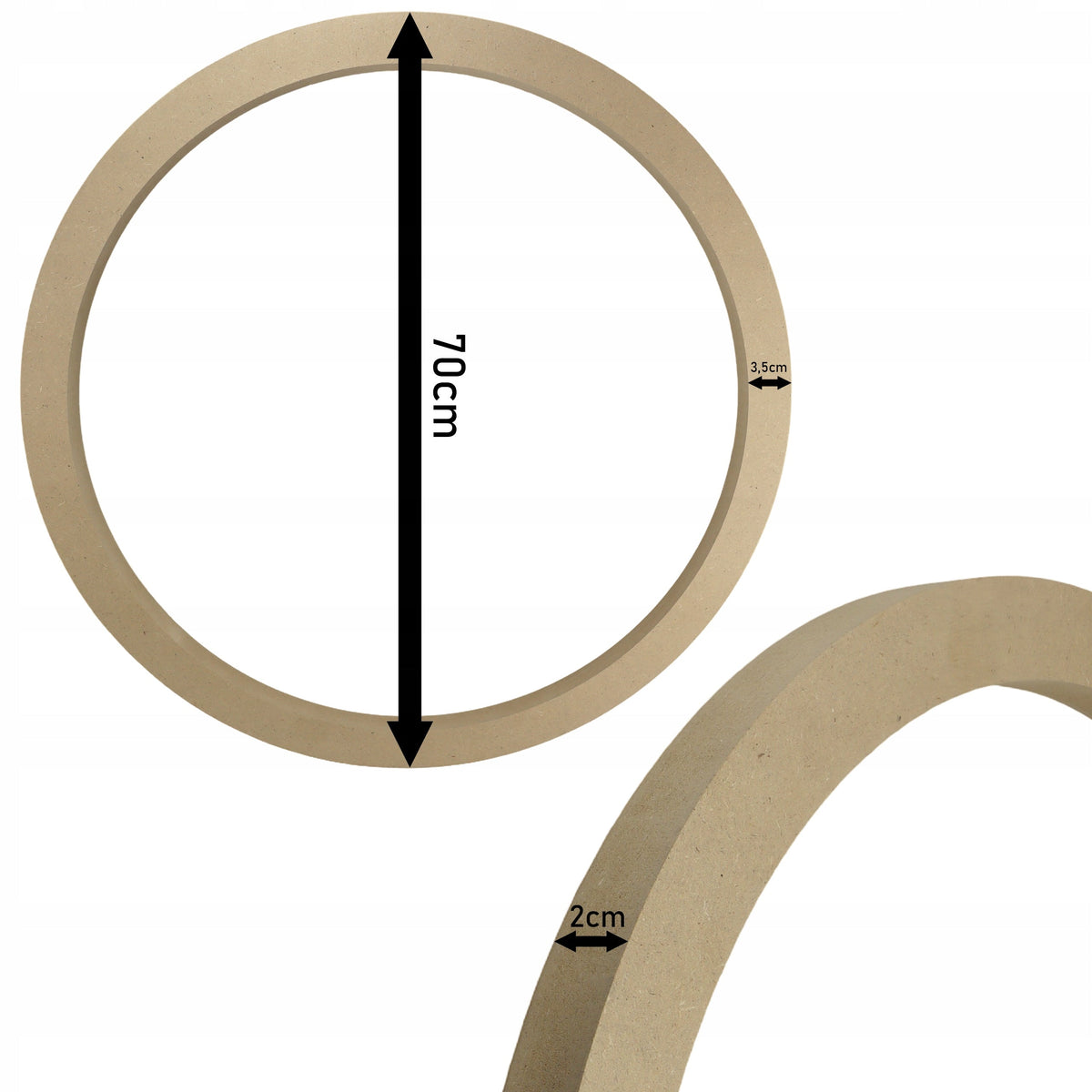 Phoenix ξύλινος κρίκος MDF 70 cm