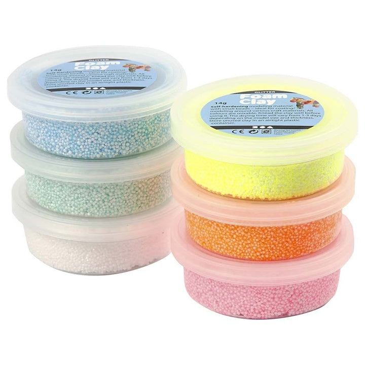 Πηλός μοντελοποίησης Foam Clay pastel glitter 6 x 14g