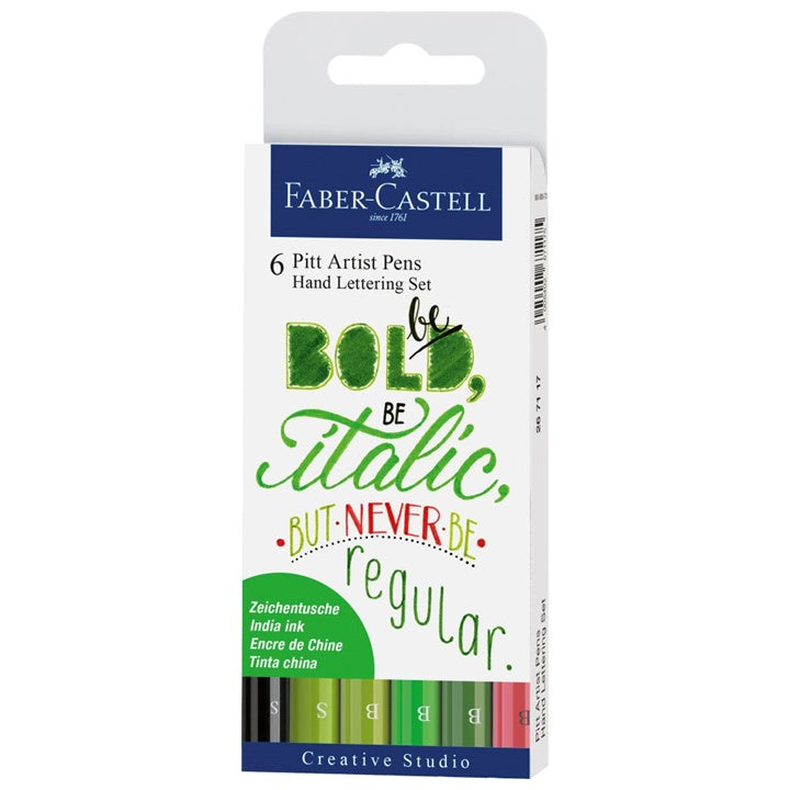 PITT Σετ μαρκαδόρων τέχνης Hand Lettering Bold -6 τμχ