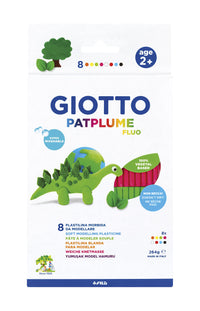 Πλαστελίνη GIOTTO Patplume νέον χρώματα 8 x 33 g