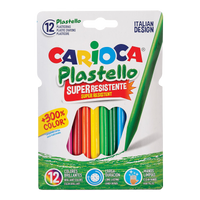 Πλαστικές κηρομπογιές Carioca Plastello - 12 τεμ