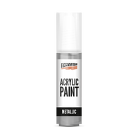 Ακρυλικό χρώμα metallic - 20 ml – ροκοκό ασημί