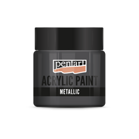 Μεταλλικό ακρυλικό χρώμα - 50 ml – Γραφίτης