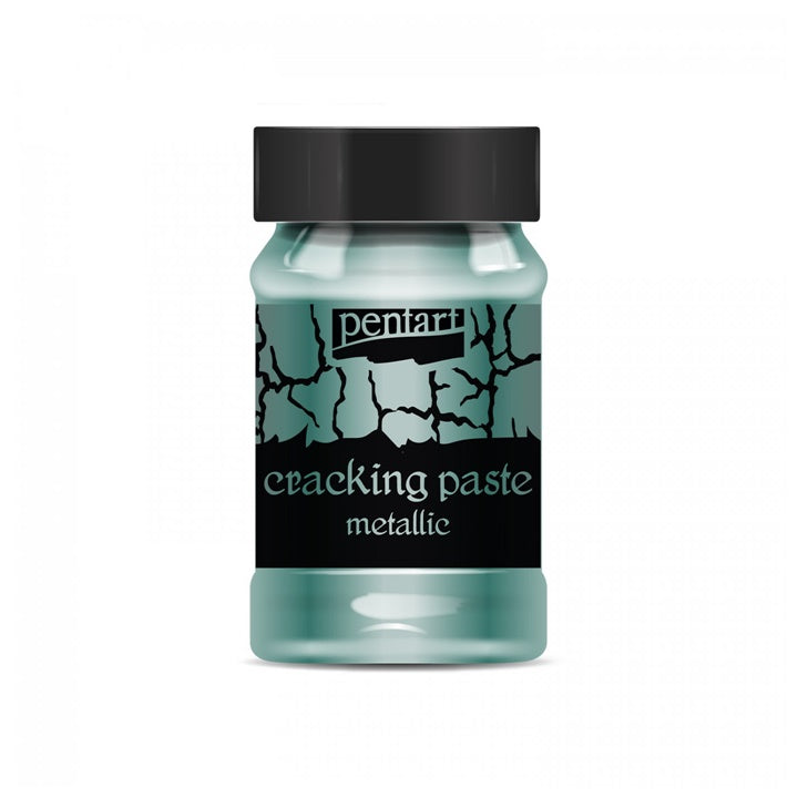 Πάστα κρακελέ μεταλλική Pentart 100 ml – Silvery Turquoise