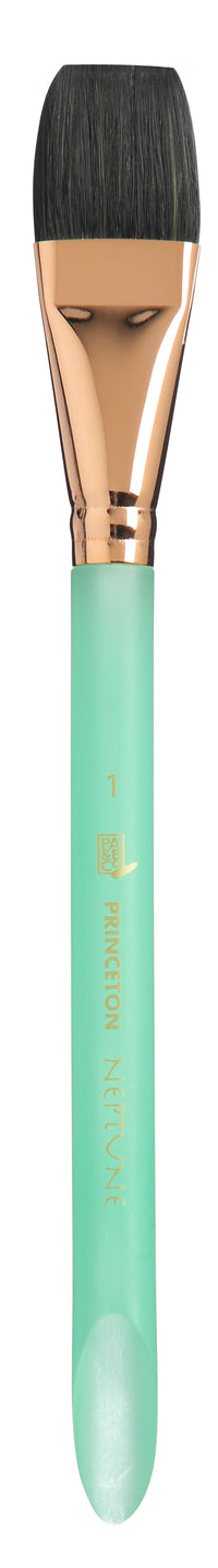 Πλακέ πινέλο ακουαρέλας PRINCETON Neptune Aquarelle Wash με κοντή λαβή
