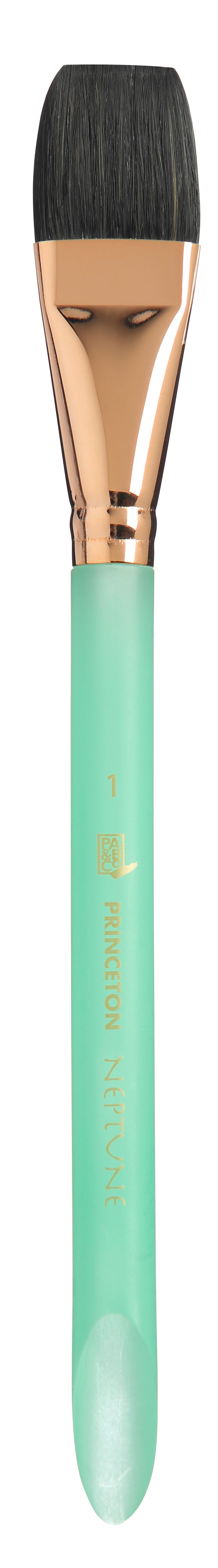 Πλακέ πινέλο ακουαρέλας PRINCETON Neptune Aquarelle Wash με κοντή λαβή