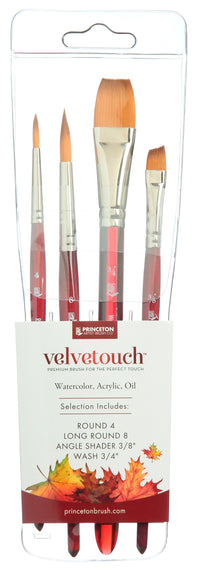 Σετ πινέλων γενικής χρήσης PRINCETON Velvetouch – 4 τεμ.