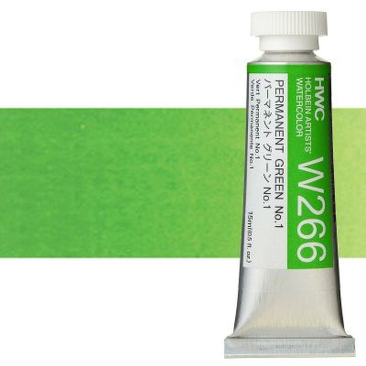 Profesionalne akvarel boje Holbein Artists 15 ml | zelene nijanse — slika 10