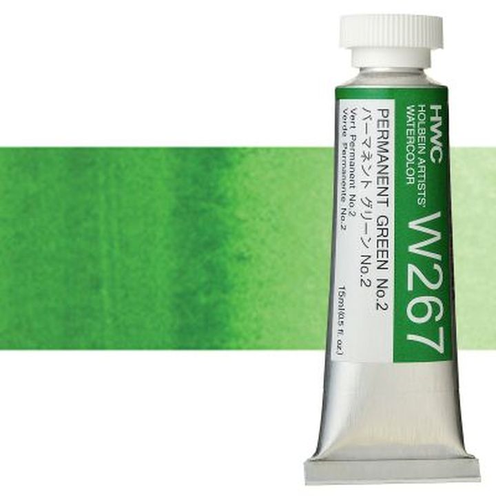 Profesionalne akvarel boje Holbein Artists 15 ml | zelene nijanse — slika 11