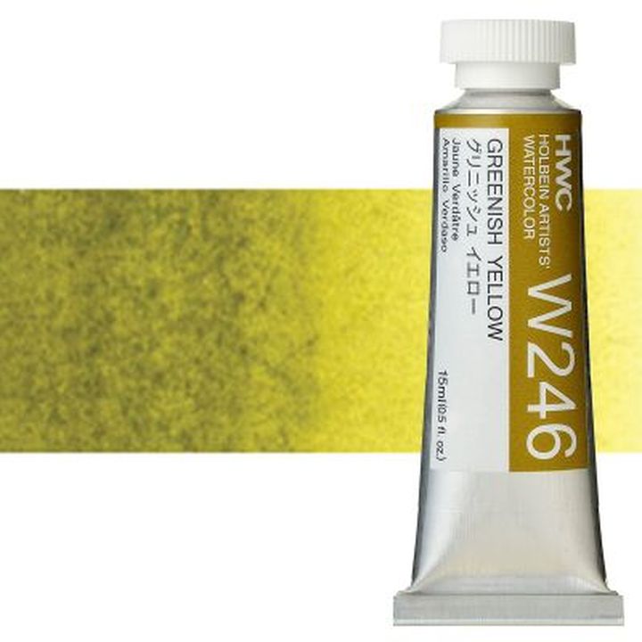 Profesionalne akvarel boje Holbein Artists 15 ml | zelene nijanse — slika 3
